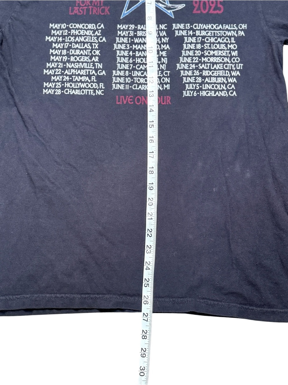 Halsey 2025 For My Last Trick Tour Graphic T-Shirt Black Size Medium - Picture 7 of 8